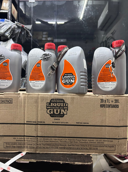 Royal Enfield Liquid Gun 10W50 Fully Synthetic Engine Oil 1L – Interceptor 650 / Continental GT 650 – Part 3900105