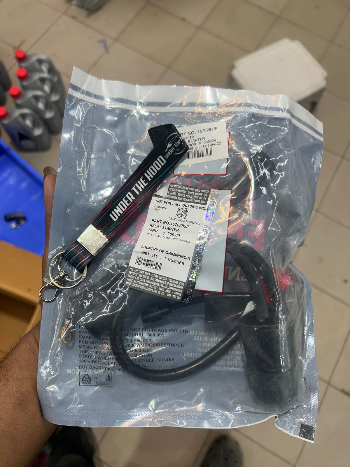 Royal Enfield J-Series 350 Starter Relay / Starter Solenoid – Classic 350 Reborn, Meteor 350, Hunter 350 & Bullet 350 – 1570282/F – Genuine OEM
