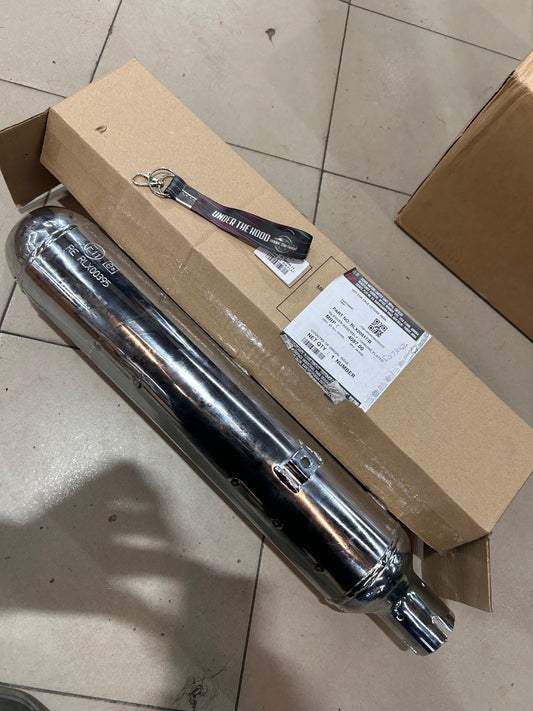 Royal Enfield Meteor 350 Chrome Silencer Assembly RLX00517/B