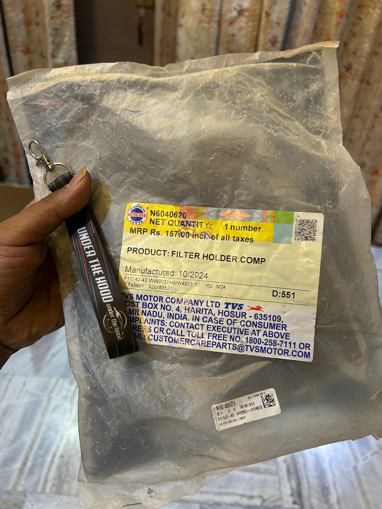 TVS Genuine N6040620 Filter Holder Comp for Raider 125
