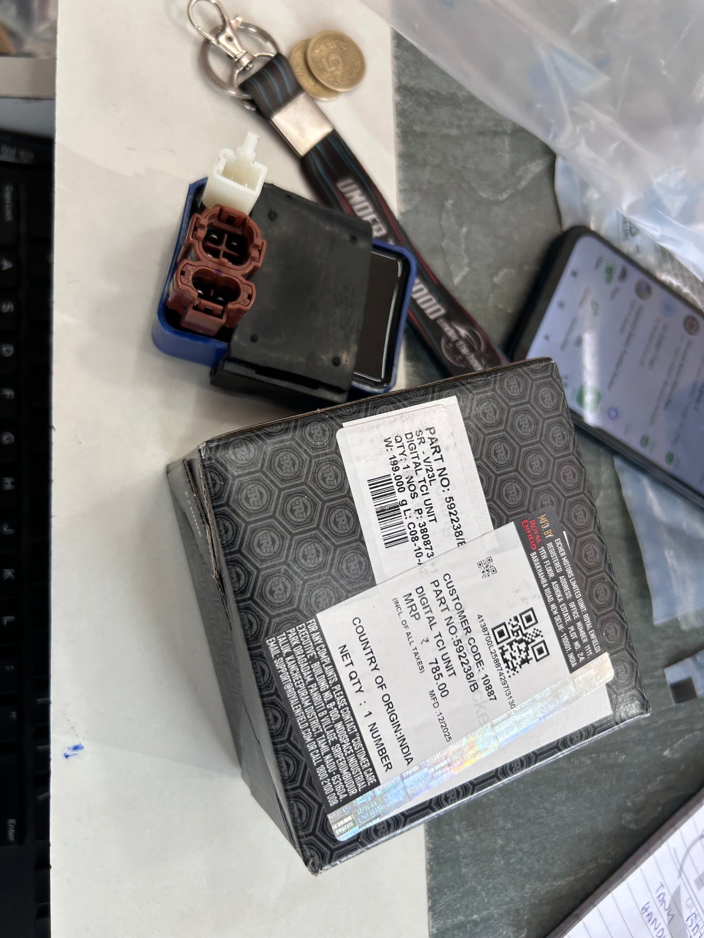 Genuine Digital TCI Unit (Ignition Module) for Royal Enfield Bullet 350 UCE / Classic 350 / Thunderbird 350 / Electra | 592238/B