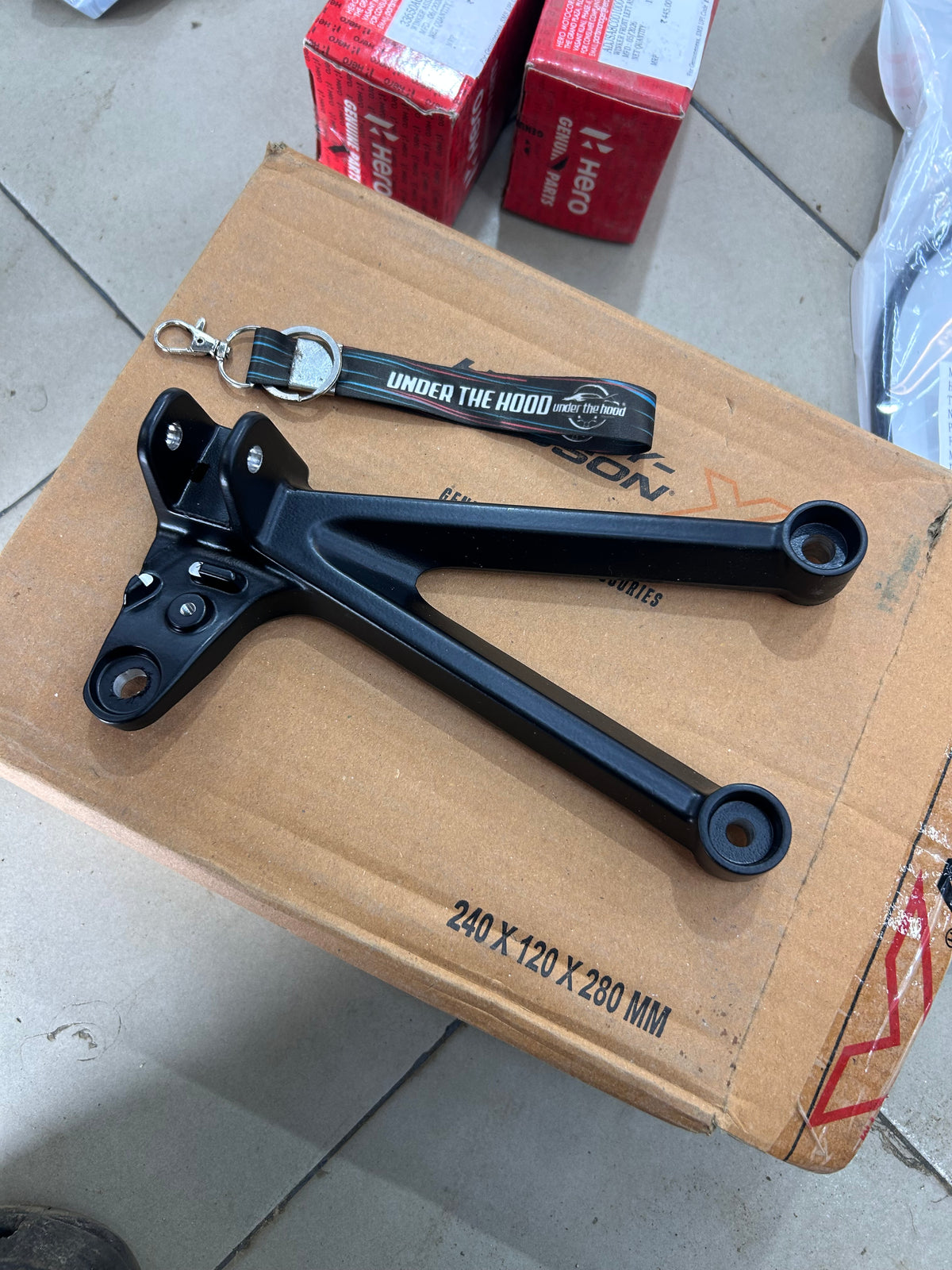 Harley-Davidson X440 / X440T Left Pillion Footrest Holder Bracket | Matte Black | HDH50702ACJ000GS