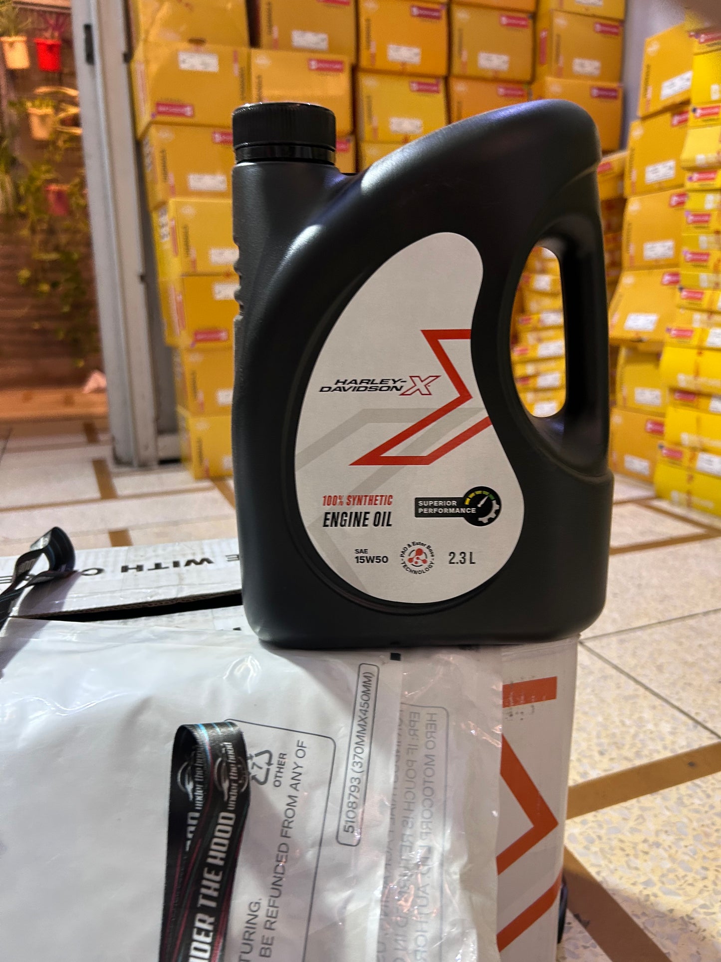 Harley-Davidson X440 / Hero Mavrick 440 Complete Oil Change Kit – Genuine 15W50 MA2 Engine Oil (2.3L) + Hero Oil Filter & Gasket Kit KHDH11113RAAA000S (15410ACA001S)