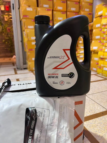 Harley-Davidson X440 / Hero Mavrick 440 Complete Oil Change Kit – Genuine 15W50 MA2 Engine Oil (2.3L) + Hero Oil Filter & Gasket Kit KHDH11113RAAA000S (15410ACA001S)