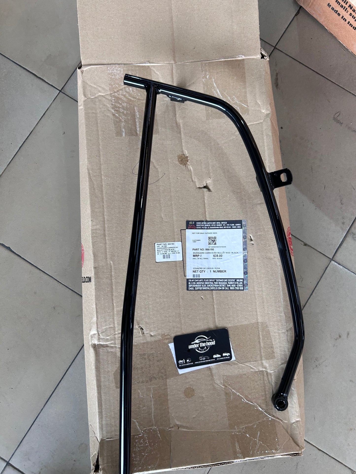 Royal Enfield RH Mudguard Carrier (Mod Black) for Bullet 350/500 UCE – 866180