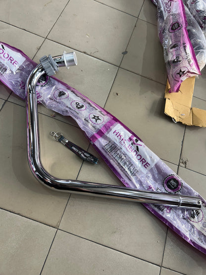 HKK Indore HKP2A L Bend Pipe 38mm for Royal Enfield 350 UCE BS3 – Without Sensor