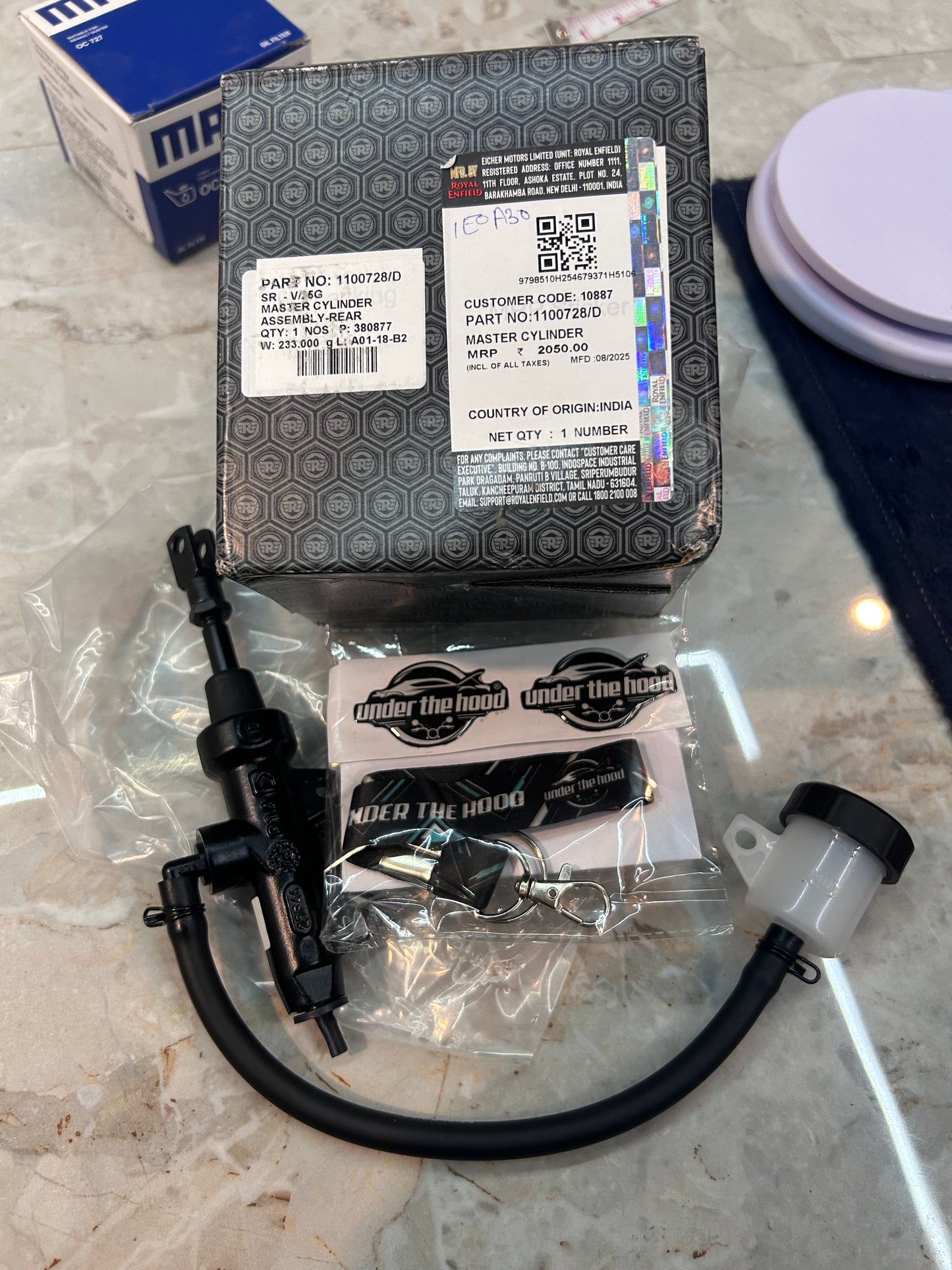 Royal Enfield 1100728/D – Rear Master Cylinder Assembly (OEM) – Meteor 350