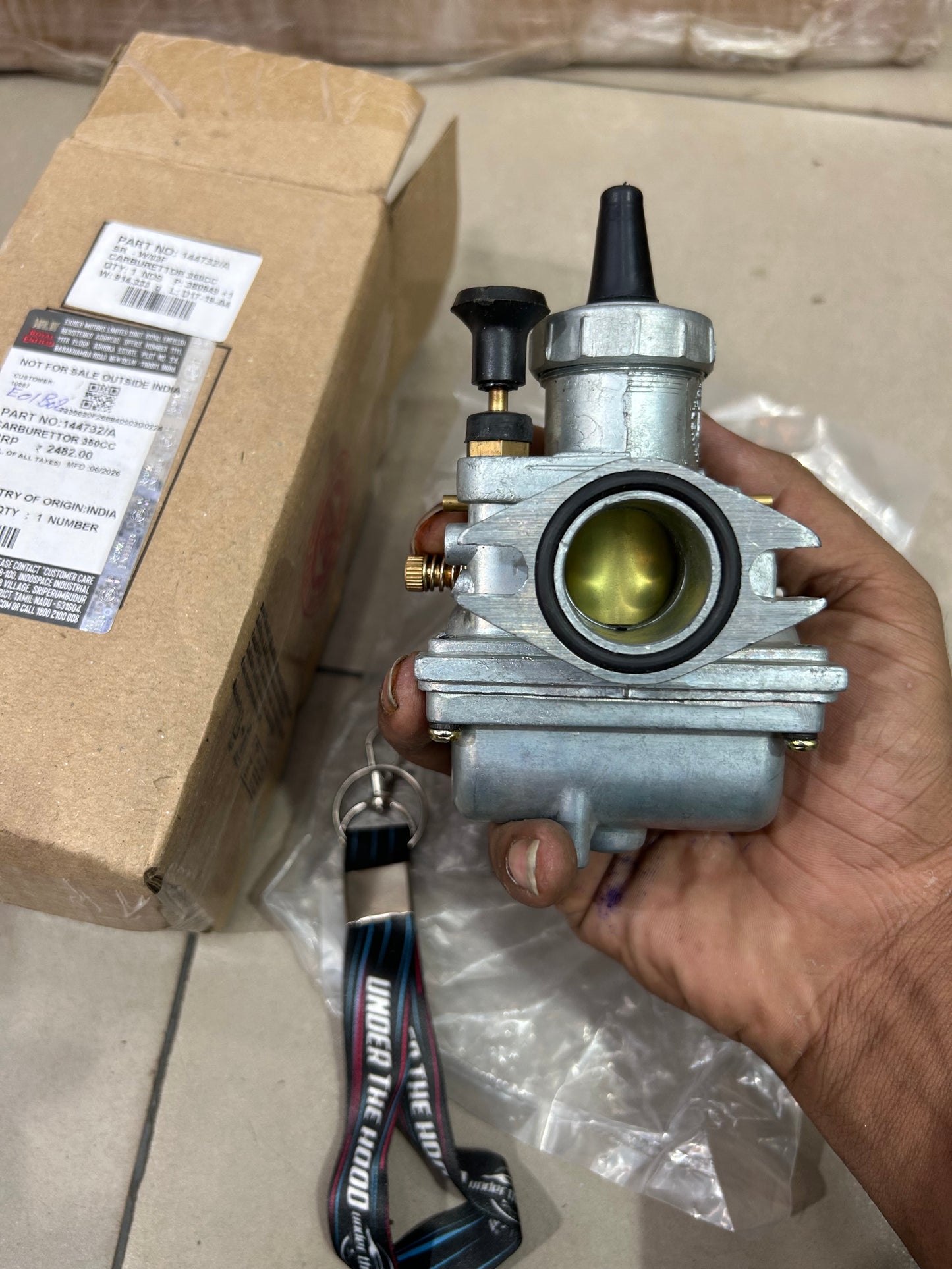 144732/A Royal Enfield Carburettor 350cc (Mikcarb VM24 Type) for Bullet 350, Electra 4S/5S, Machismo, Campus – Genuine OEM
