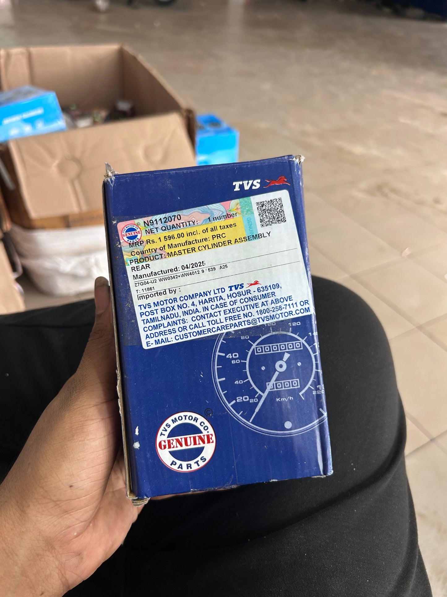 TVS N9112070 Rear Master Cylinder Assembly – Genuine Part for Apache RTR Series (160, 180, 200) BS4 & BS6