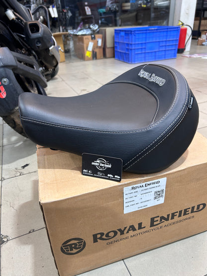 Black Touring Rider Seat for Meteor 350 – Genuine Royal Enfield KXA00073