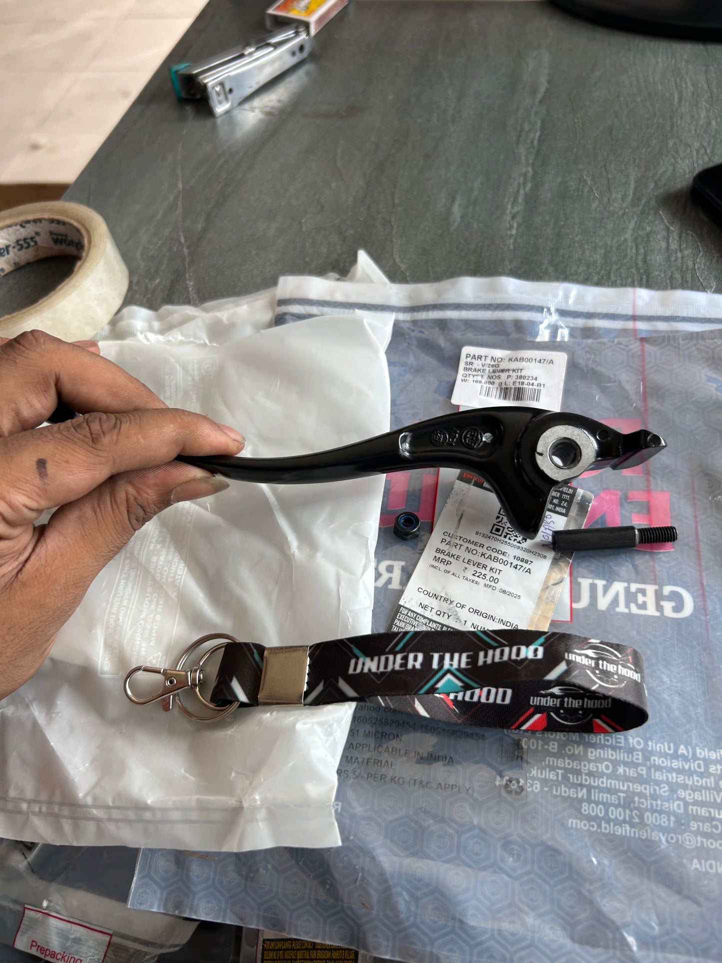 Royal Enfield KAB00147/A Front Brake Lever Kit Black – Hunter 350