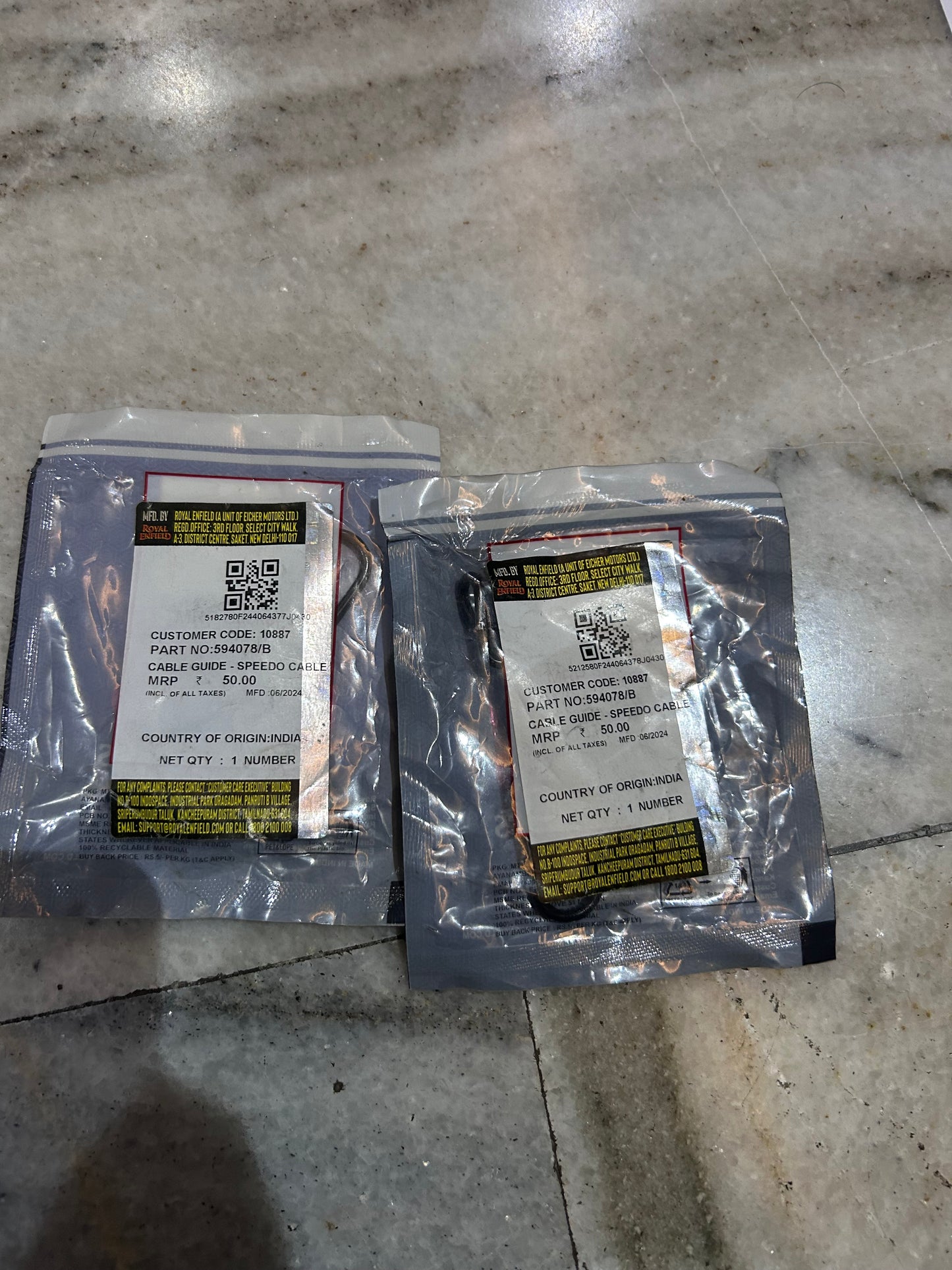 594078/B – Cable Guide, Speedometer Cable (Frame-Mount) for Bullet 350/500 UCE, Classic 350/500 UCE, Thunderbird 350/500 (UCE), Himalayan (select listings) – Genuine Royal Enfield