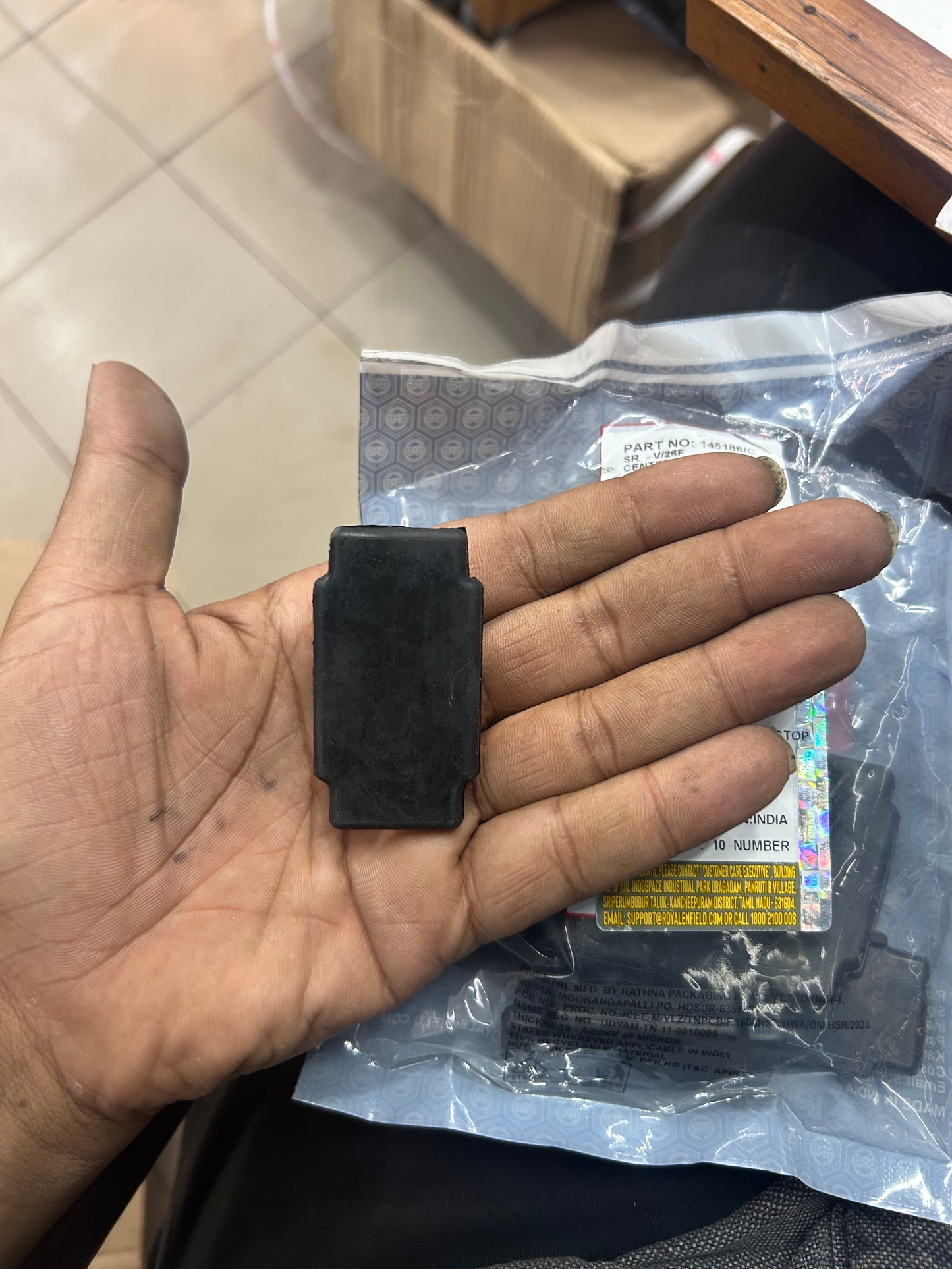 145186/C – Centre Stand Rubber Stopper for Royal Enfield Bullet, Classic, Interceptor 650