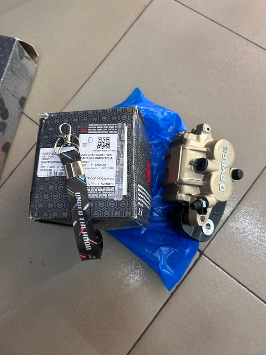 Anodized gold ByBre front caliper RAB00723/A for Continental GT 650