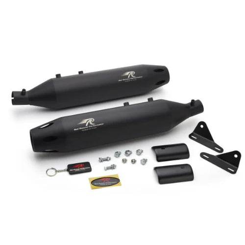 Astral Pro Black Matte SS304 performance exhaust with heat shields and DB killers – Super Meteor 650
