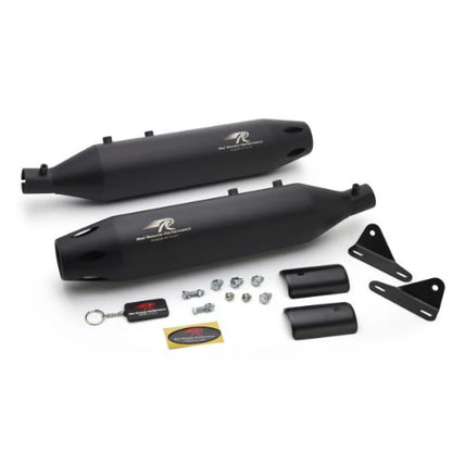 Astral Pro Black Matte SS304 performance exhaust with heat shields and DB killers – Super Meteor 650