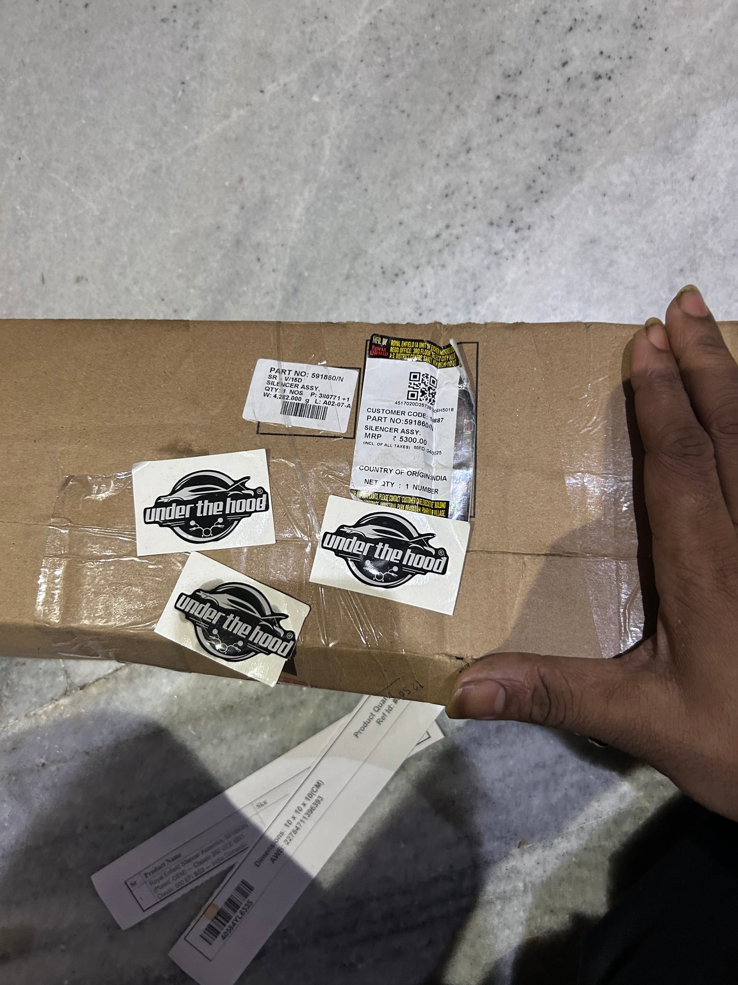 Royal Enfield Silencer Assembly 591860/N (Plated, OEM) — Classic 350 UCE BS3 & Classic 500 EFI BS3 — India Domestic