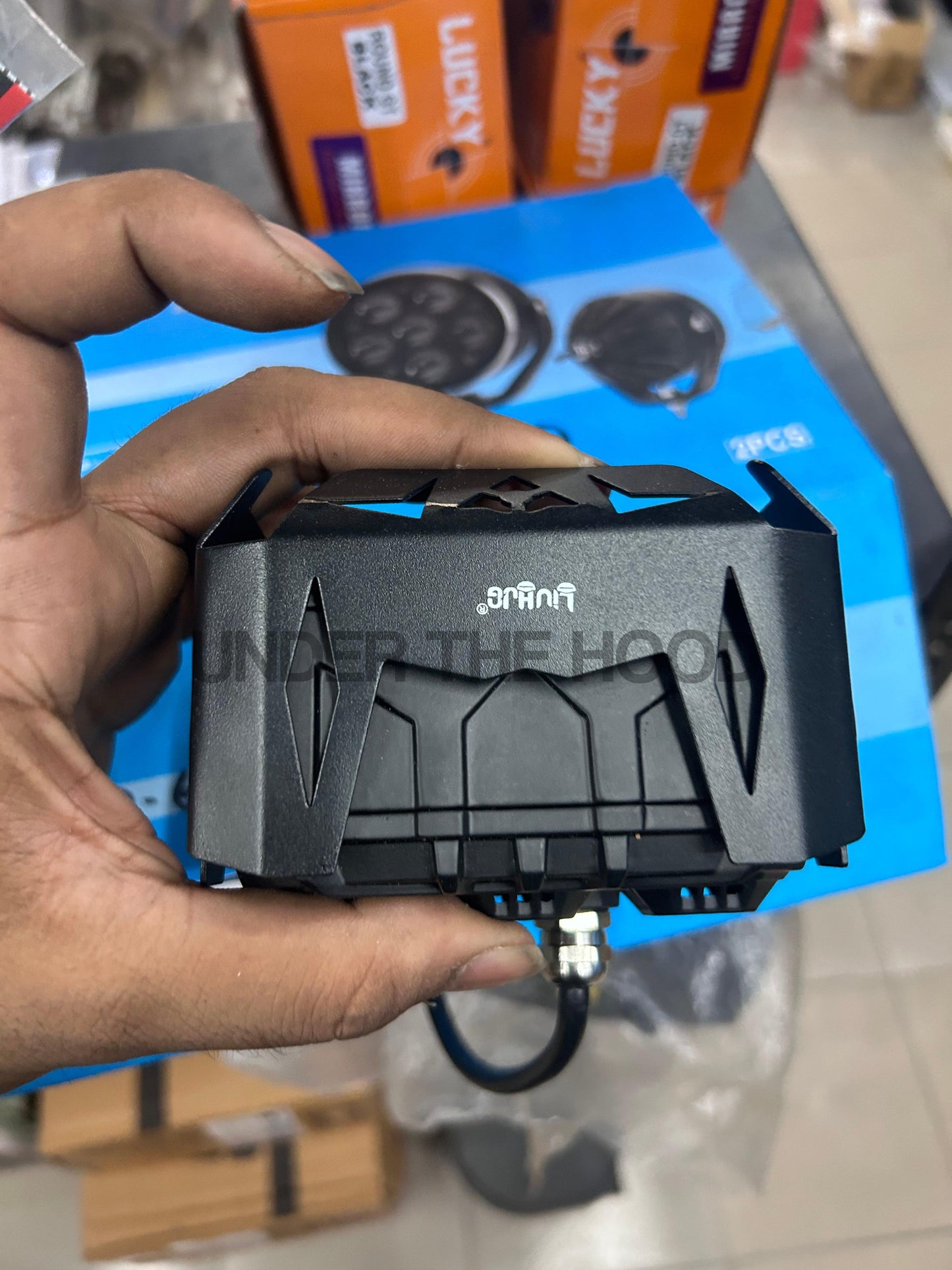 HJG 6 LED Fog Light (Pack of 2) – Original Mega Drive 6 Lens Dual Colour (Yellow/White) Waterproof Auxiliary Driving Lamps | Universal Fit for Bikes & Cars