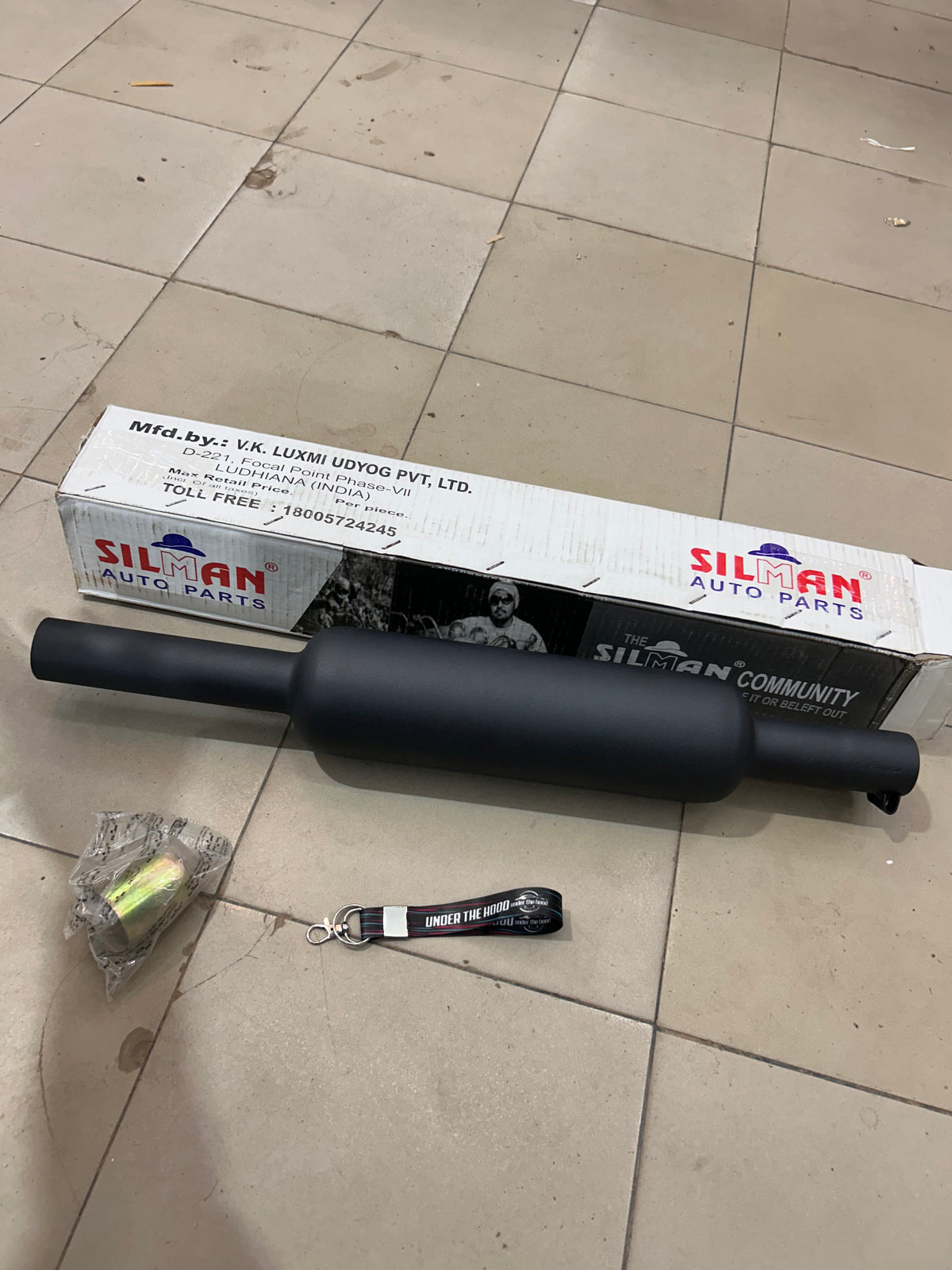 SILMAN LSM3-B Short Punjab Small Mouth Silencer – Matte Black | Royal Enfield Classic 350 Reborn & Meteor 350