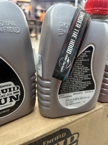 Royal Enfield Liquid Gun Semi Synthetic Engine Oil 15W50 – 1 Litre (Top-Up / Service Support) – 3600012 (UCE + J-Series Grade)