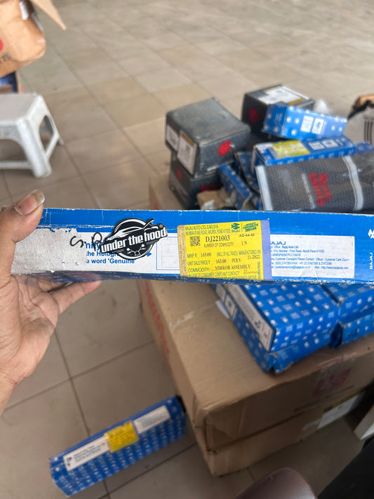 Bajaj DJ221003 Rear-View Mirror Assembly Left (LH) – Genuine OEM for Pulsar 150, Platina 110, CT 125, Boxer CT 150 & Rouser 180