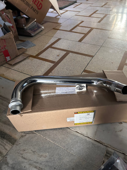 Royal Enfield RLX00512/B – Exhaust Pipe Assembly (Chrome Plate) – OEM for Reborn Classic 350 , New Bullet 350, & Meteor 350