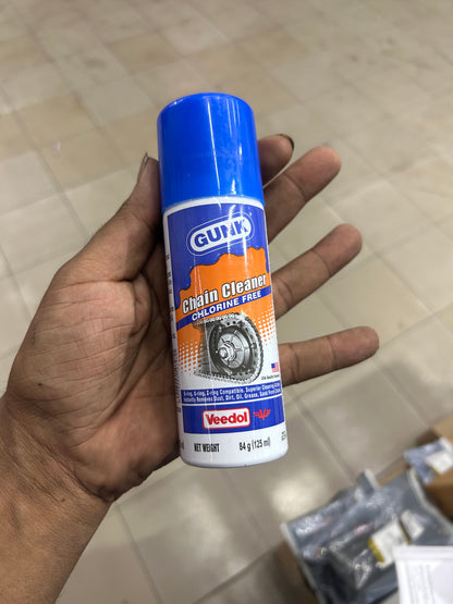 GUNK Chain Cleaner (Chlorine-Free, 125ml) by Veedol – High-Performance Chain Degreaser for Motorcycles & Bicycles – Safe on O-ring, X-ring, Z-ring