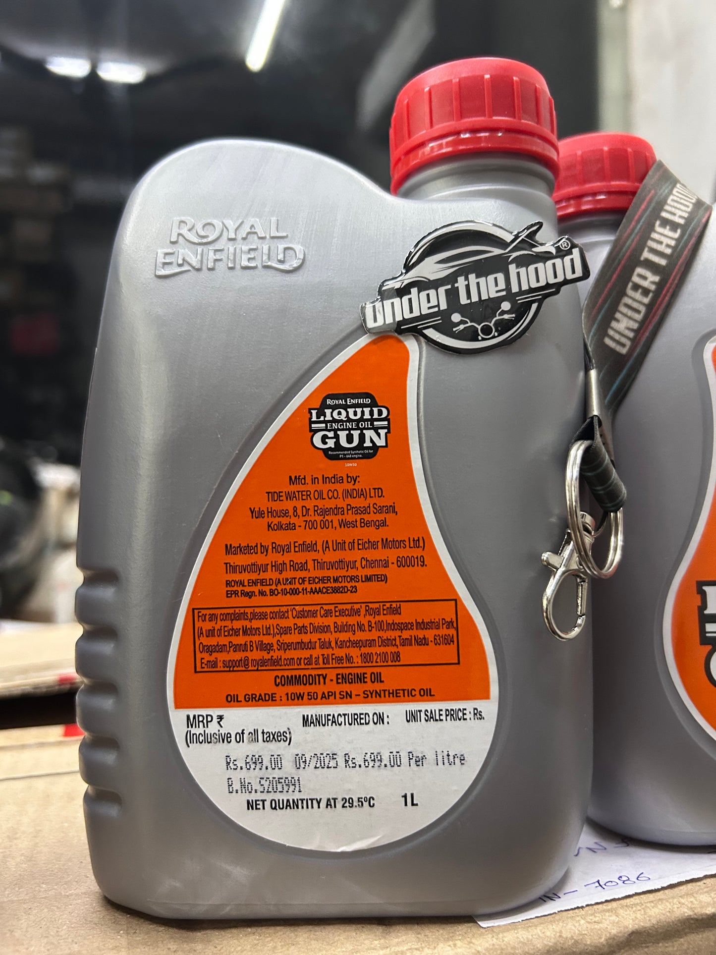 Royal Enfield Liquid Gun 10W50 Fully Synthetic Engine Oil 1L – Interceptor 650 / Continental GT 650 – Part 3900105
