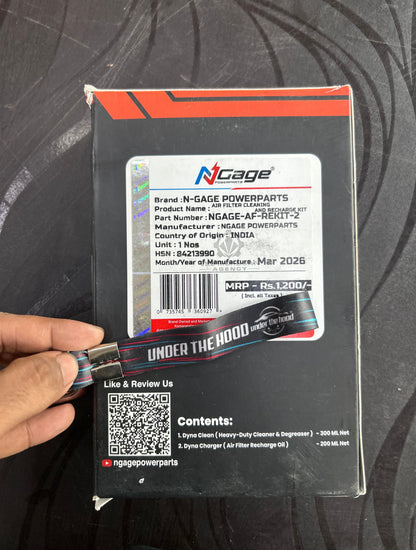 NGage Air Filter Cleaning & Recharge Kit NGAGE-AF-REKIT-2 – Universal for Washable Cotton Gauze Performance Air Filters