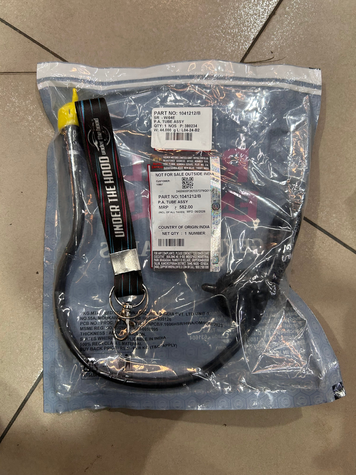 Royal Enfield Himalayan 411 / Scram 411 P.A. Tube Assembly 1041212/B