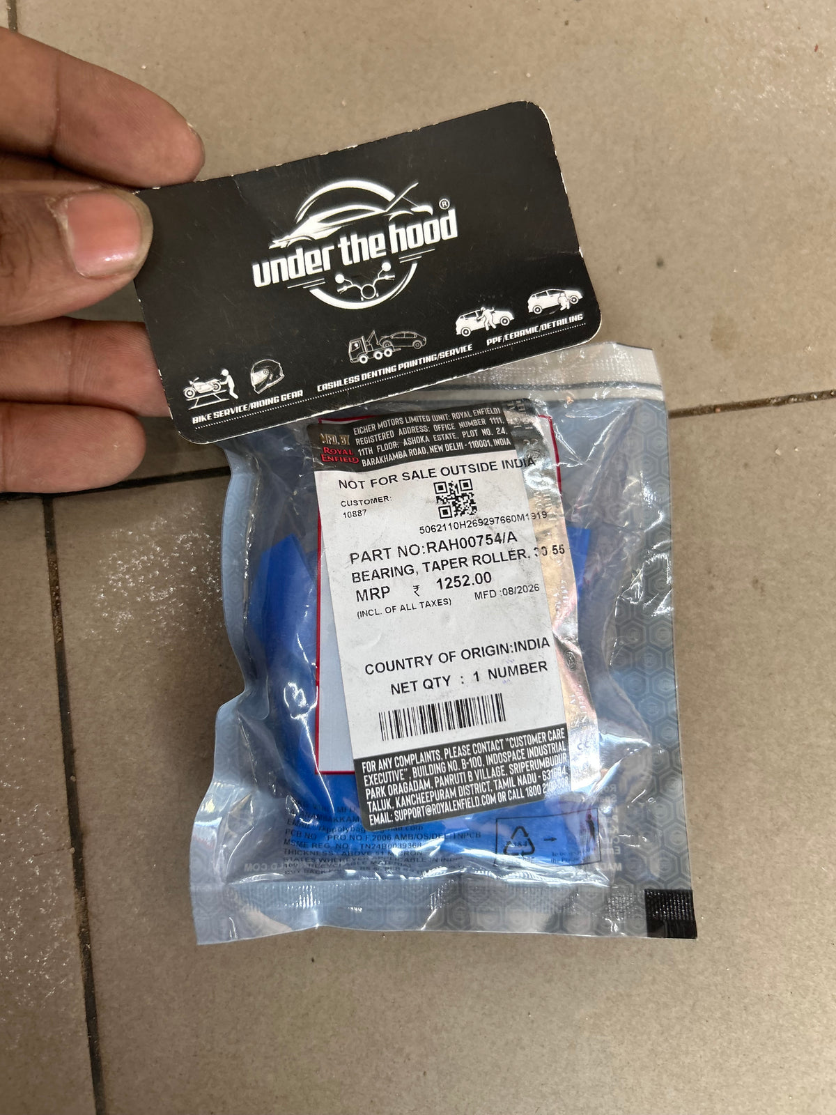 Royal Enfield Taper Roller Steering Bearing RAH00754/A 30x55x17 | Classic 650, Shotgun 650 & Super Meteor 650