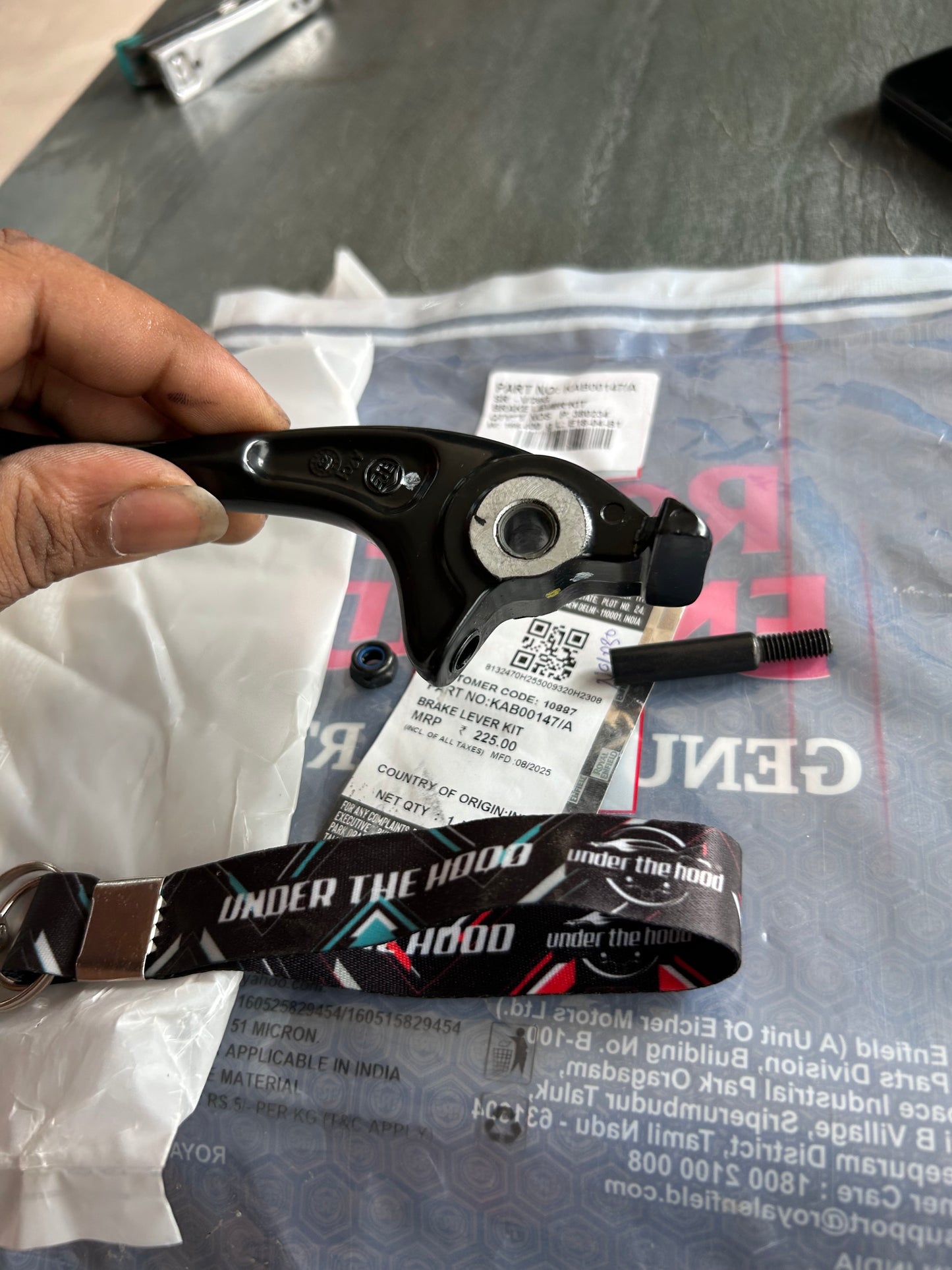 Royal Enfield KAB00147/A Front Brake Lever Kit Black – Hunter 350