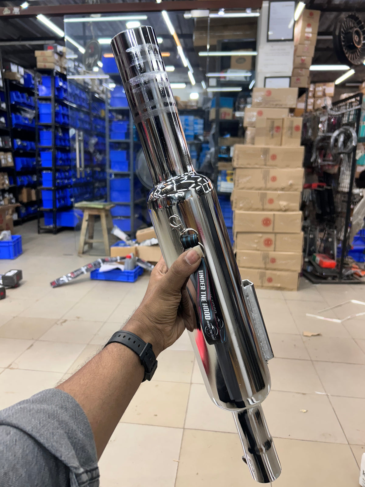 SILMAN Short Punjab Big Mouth 57mm Chrome Silencer LSM4-A – Royal Enfield Classic 350 Reborn, Meteor 350 & Bullet 350 / Battalion J-Series