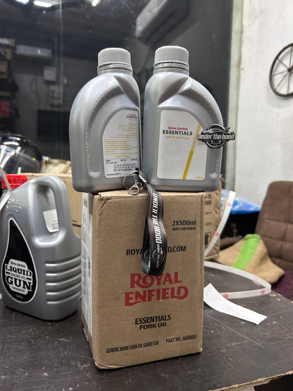 Royal Enfield 3600053 – Essentials Front Fork Oil Grade SS8 (500ml) for Classic, Bullet, Meteor, Himalayan & 650 Twins