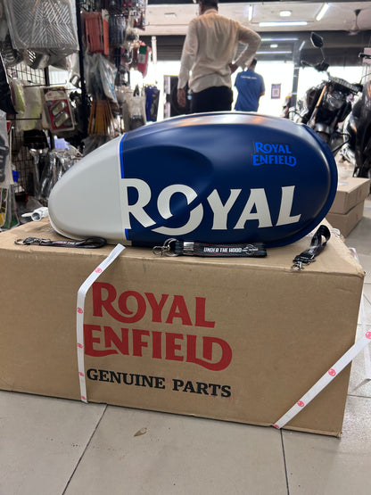Royal Enfield Fuel Tank Assembly with Sticker Blue RAK01772/A for Hunter 350 Rebel Blue