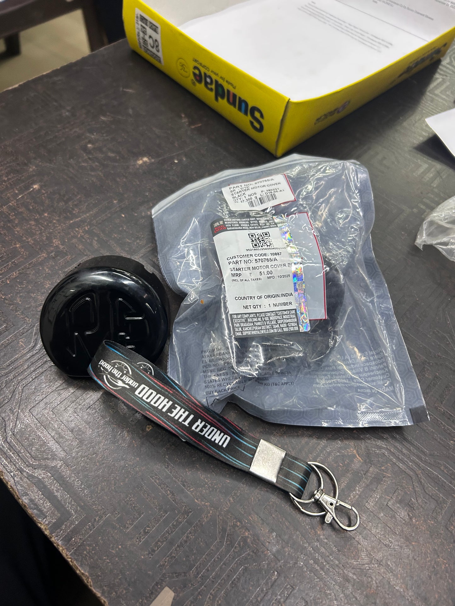 570765/A – Starter Motor Cover (Black) for Classic 350 (UCE) & Thunderbird 350/350X (UCE) – Genuine Royal Enfield