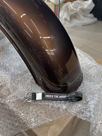 Royal Enfield Front Mudguard Assembly Brown & Gold Pinstripe RAG01134/A for Classic 350 Medallion Bronze