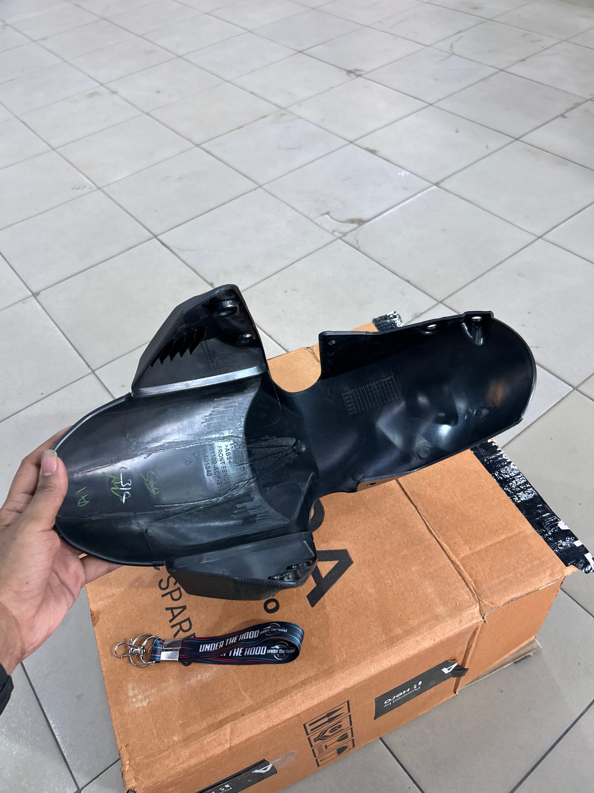 VIDA VX2 Front Fender Pearl Black | Genuine Front Mudguard | VD61100ACP310CS