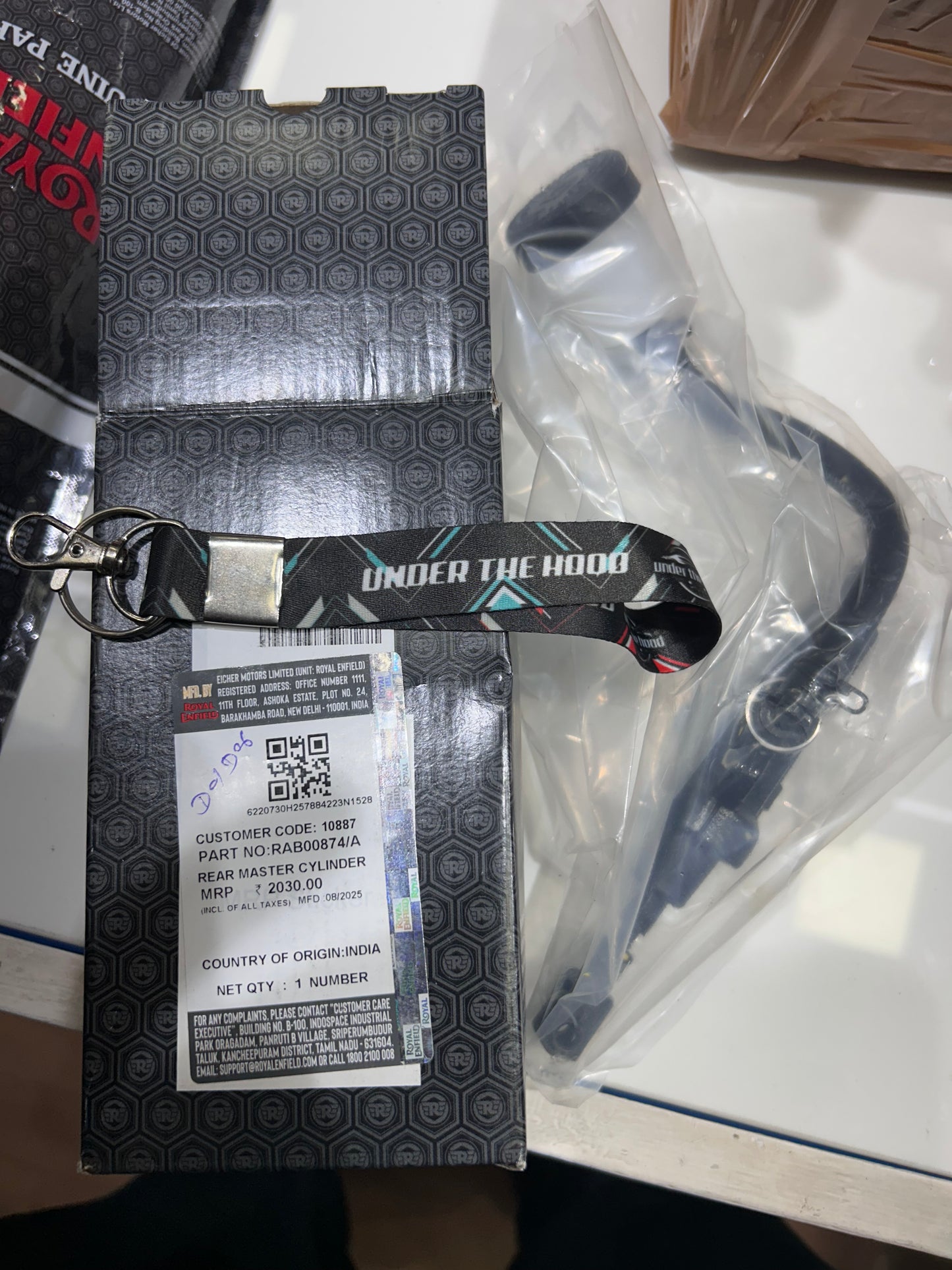 Royal Enfield RAB00874/A – Rear Master Cylinder Assembly for Hunter 350 (All Variants) – OEM