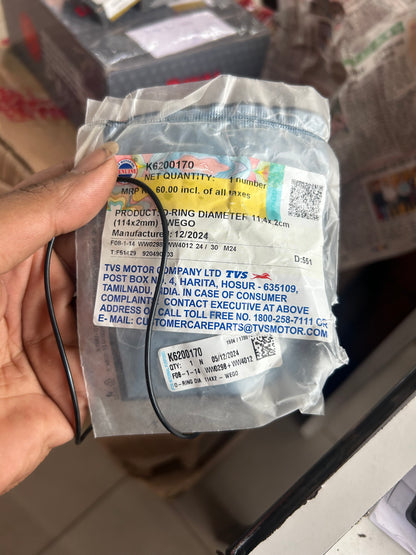 TVS K6200170 – O-Ring DIA 114×2 (OEM Genuine) for TVS Jupiter Wego  Crankcase / CVT Seal
