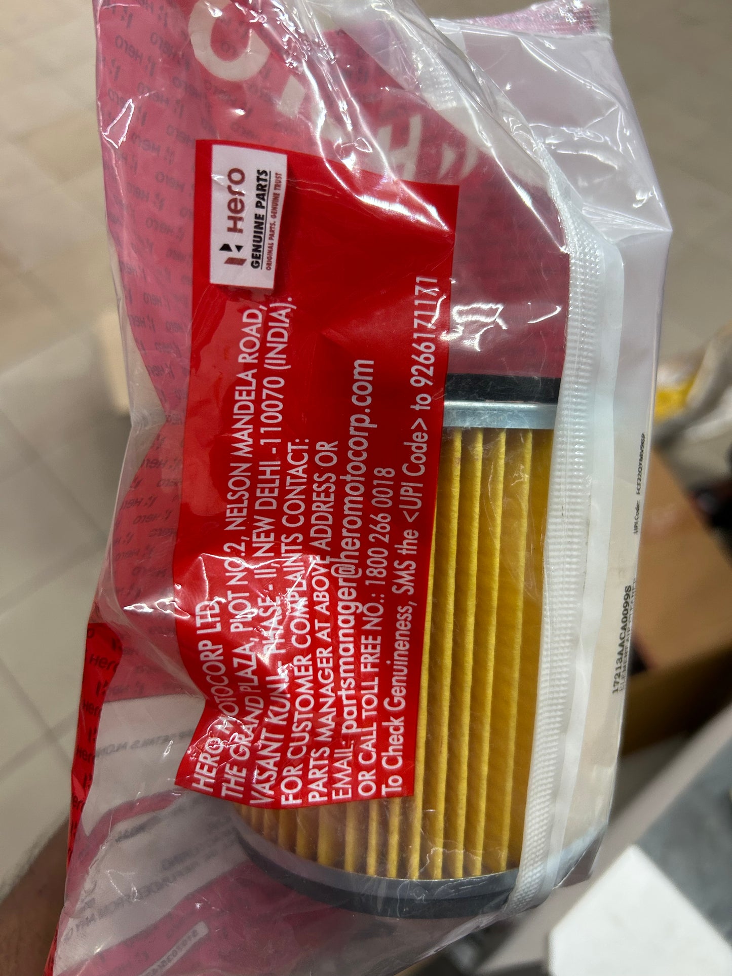 Genuine Hero Air Filter – 17213AACA0099S – For Splendor+, HF Deluxe, Glamour, Super Splendor, HF Dawn