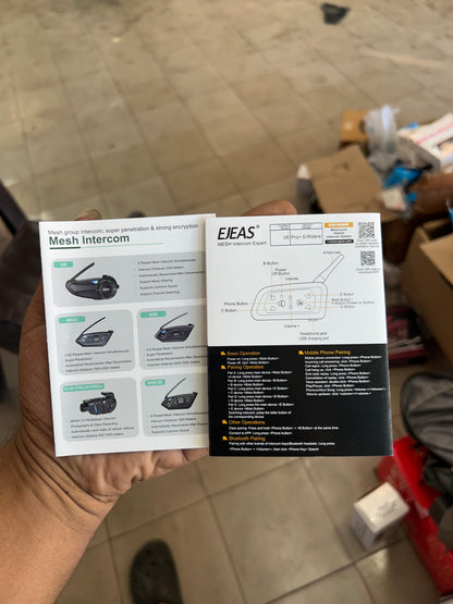 EJEAS V6 Pro+ Bluetooth Motorcycle Intercom 6 Riders