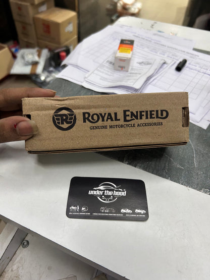 Royal Enfield Silver Master Cylinder Guard 1990219 — OEM Aluminium Cover for Himalayan & Scram