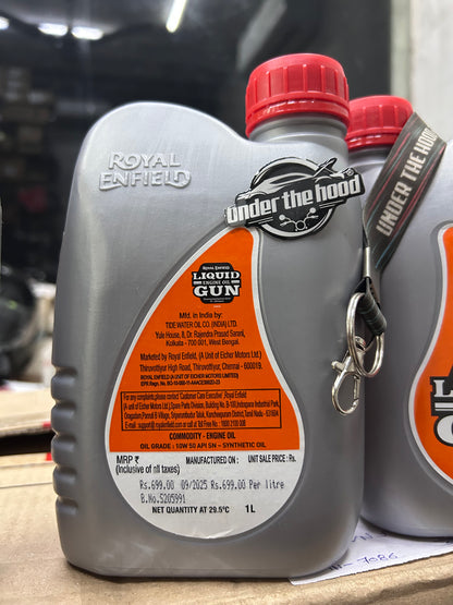 Royal Enfield Liquid Gun 10W50 Fully Synthetic Engine Oil 1L – Interceptor 650 / Continental GT 650 – Part 3900105