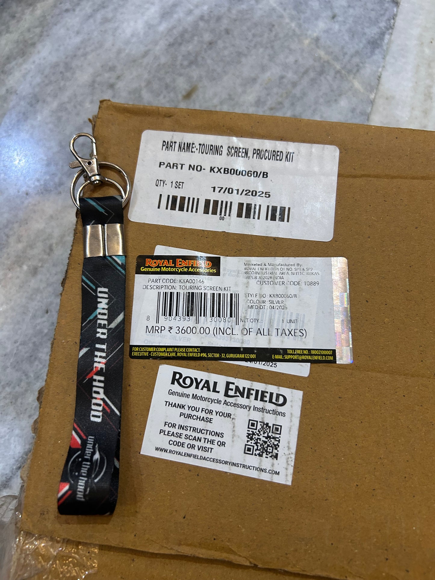 Royal Enfield Touring Screen KXA00146 — OEM Windshield for Meteor 350