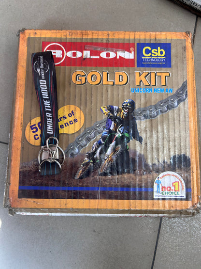 Rolon CSB Kit F121 – Chain & Sprocket Kit for Honda Unicorn 150 (New Alloy Wheel, 15T/43T, R428HCS 126L Sealed Chain)