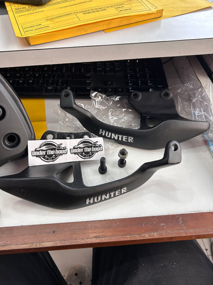 Hunter 350 Backrest with Black Cushion for Hunter 350 Bike Heavy Pillion Back Aluminium Support(Black Pack of 1)