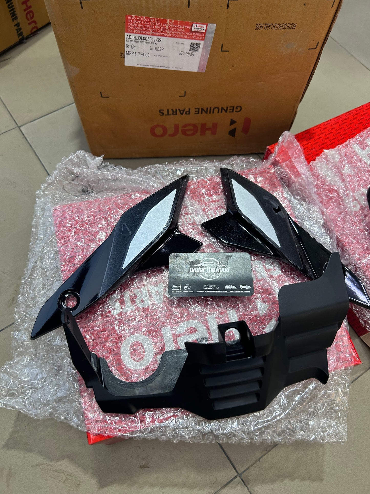 Hero Genuine Belly Pan Assembly Kit for Glamour X 125 - 5 Colour Options