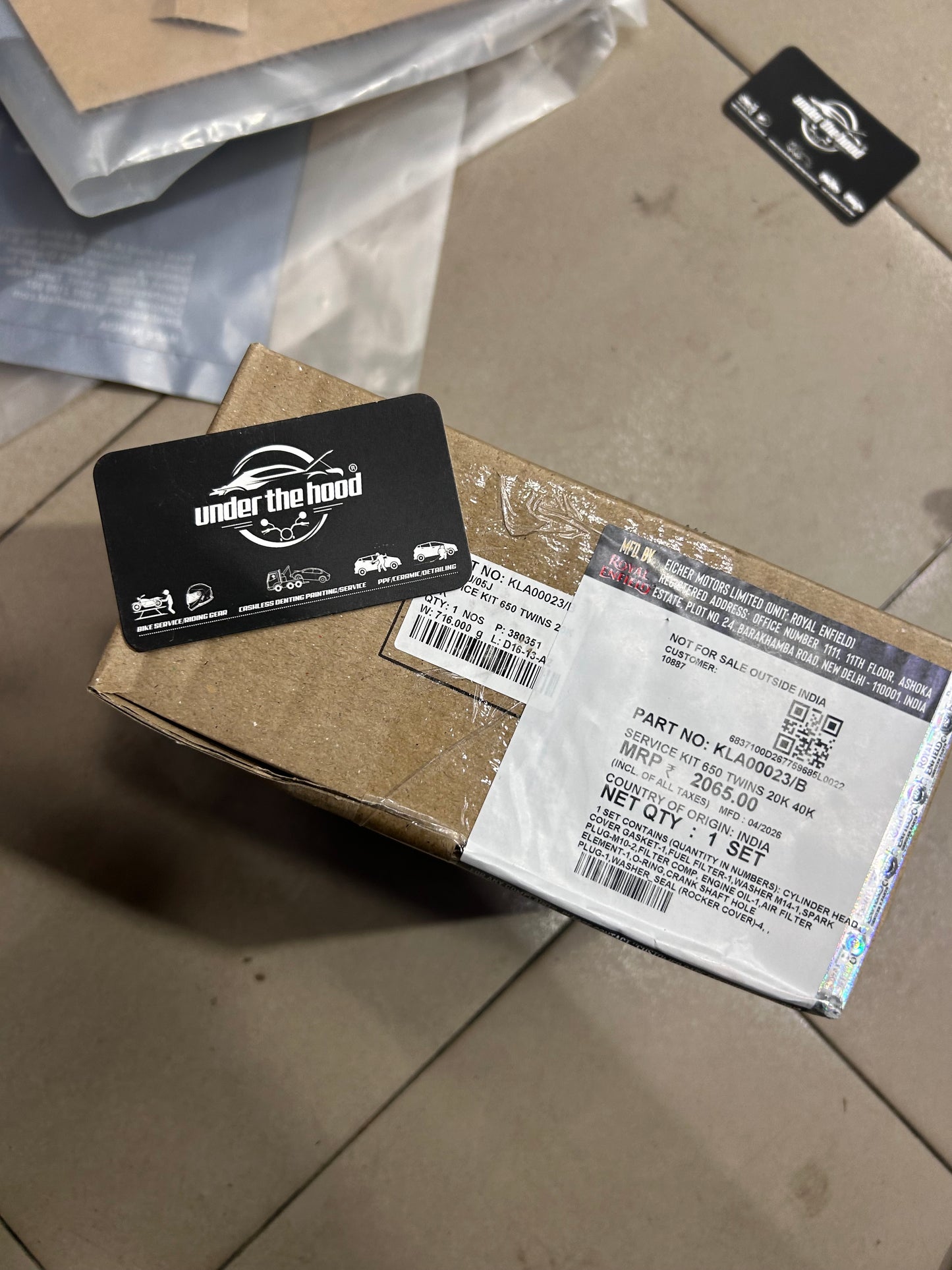 Royal Enfield 650 Twins Service Kit – 20K / 40K Major Service – Interceptor 650 & Continental GT 650 – KLA00023/B