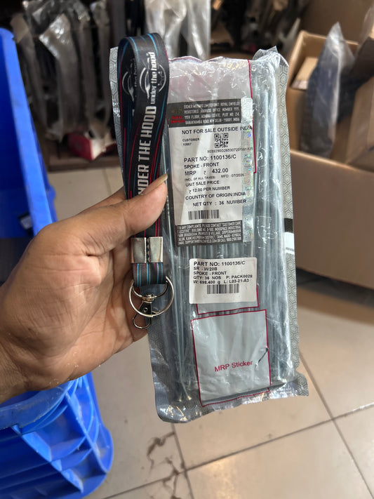 Royal Enfield Classic 350 Reborn Front Wheel Spoke 190mm Chrome – Genuine OEM – 1100136/C